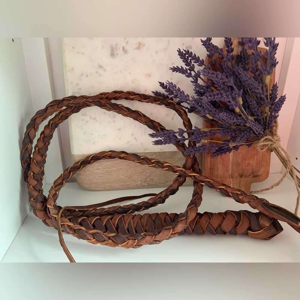 Vintage leather bull whip in great condition!